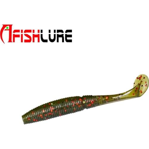 AR09 Small T Tail Soft Lure 50mm 1g 15pcs Soft Fishing Lure Soft bait Worm Grubs T Tail Wobblers
