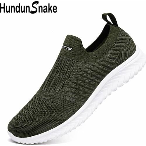 Large Size Summer Soft Soles Men Shoes Sport Mens Running Shoes Sports Sneakers Socks Army Green Walking Shoe Men Footwear D-424
