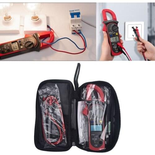 K1KA Automatic Digital Clamp Meter Digital Clamp Mete Current Multimeter DC/AC Voltage Resistance Diode Tester Blue/Red