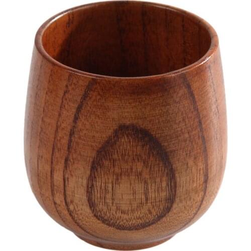 1Pcs New Primitive Handmade Natural Spruce Wood Wooden Cup Breakfast Beer Milk 8cm x 6cm Kitchen Accessories