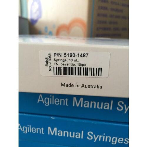 FOR Agilent Manual Syringe 5190-1487 10ul FN 26g Bevel Tip 10 / Pk