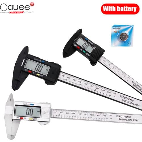 150mm 100mm Electronic Digital Caliper 6 Inch Carbon Fiber Vernier Caliper Gauge Micrometer Measuring Tool Digital Ruler