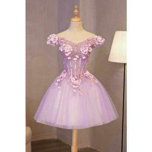 Real light lavender flower petals short lolita dress stage performance/cartoon/carnival dress cosplay/can customs size