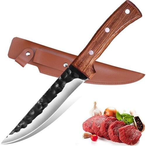 6.5" Forged Boning Knife Stainless Steel Butcher Knife Meat Cleaver Fish Filleting Knife Professional Chef Knife Cooking Tools