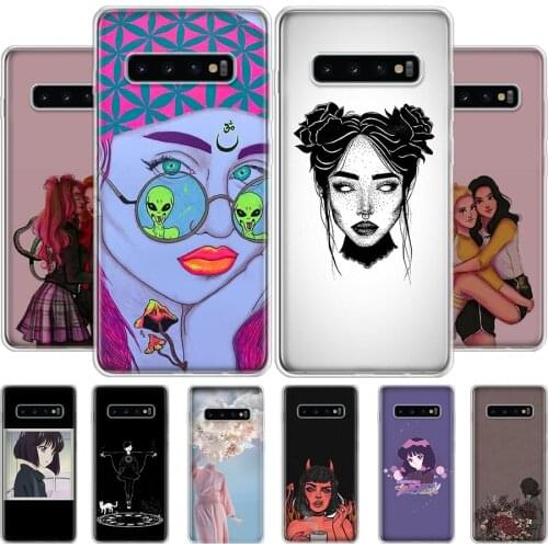 Pretty Plant Flowers Fashion Girl Phone Case For Samsung Galaxy S20 S10 S21 Ultra Note 10 20 S9 S8 S7 FE Plus Lite Cover Soft Si
