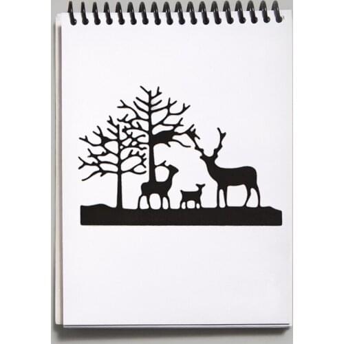 Forest Elk Metal Cutting Dies Stencil DIY Scrapbooking Album Paper Card Template Mold Embossing Decoration