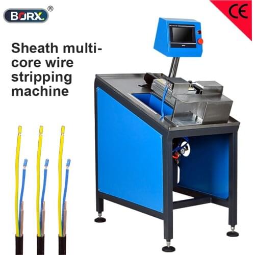 Multi core sheath wire stripping machine long and short strip Automatic cable length peeling machine