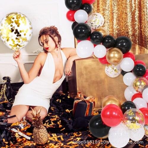 10 Inch Black Red Balloon Chain Balloon Set Baby Birthday Party Decoration Balloons Gender Reveal Baby Shower Decoration Balloon