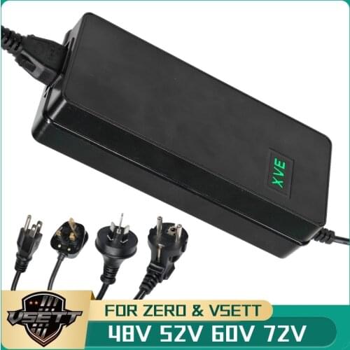 Original Fast Charger for VSETT 8 8+ 9 9+ 10+ SPEEDUAL ZERO 9 10 8X 10X 11X Electric Scooter 48V 52V 60V 72V Quick Charger GX16