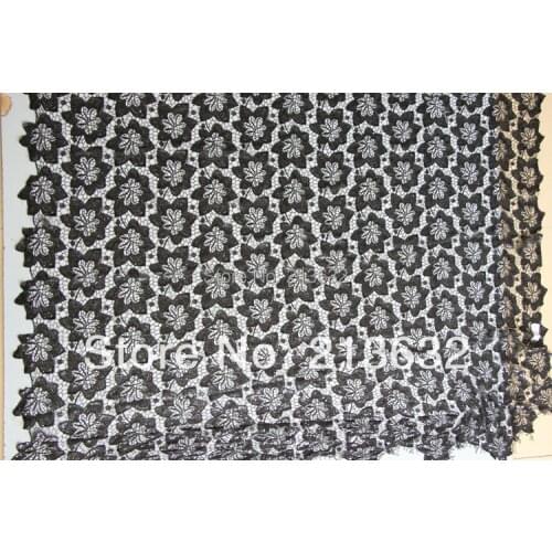 POs94-9 textile water soluble cotton embroidery cotton fabric punch embroidery cloth pearl sequins embroidered cloth