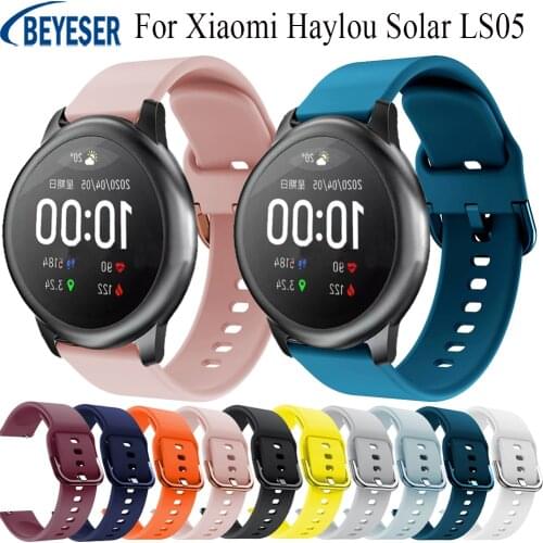 New Silicone Original sport watchbands For Xiaomi Haylou Solar LS05 Smart Wristband watch strap Replacement Bracelet Accessories