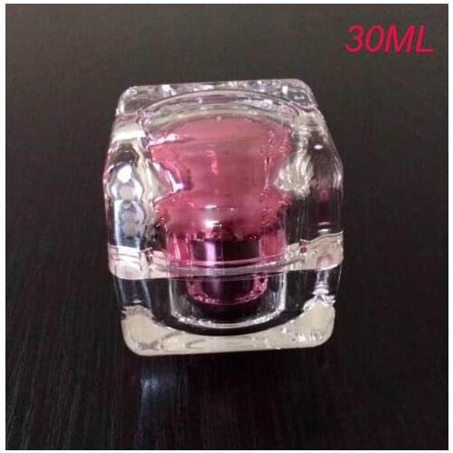 30G pink square shape cream bottle cream jar Cosmetic Jar Cosmetic Packaging cosmetic container