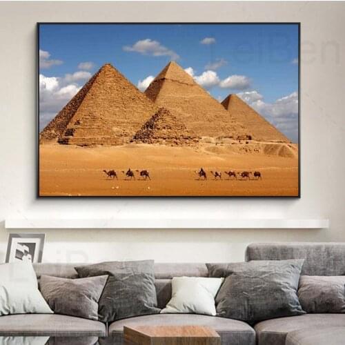 Scandinavian Pyramid Landscape Canvas Painting Photography Pictures Home Decor Living Room Wall Art Posters and Prints Frameless