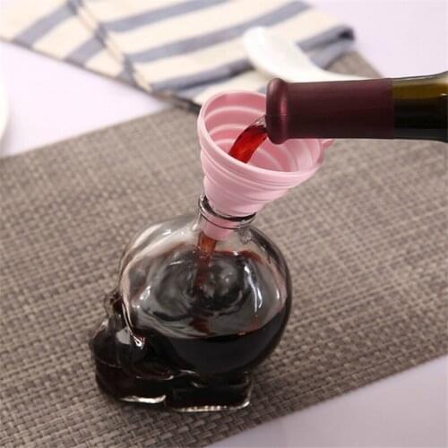 Collapsible Funnel Kitchen Folding Heat Oil Resistant Water Liquid Silicone Gel Kitchen Accessories Hot Sale