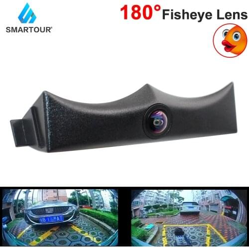 Smartour 180 degree fisheye for Audi A4 A4L 2017 2018 Car Front View Vehicle Camera Night view Logo parking camera waterproof