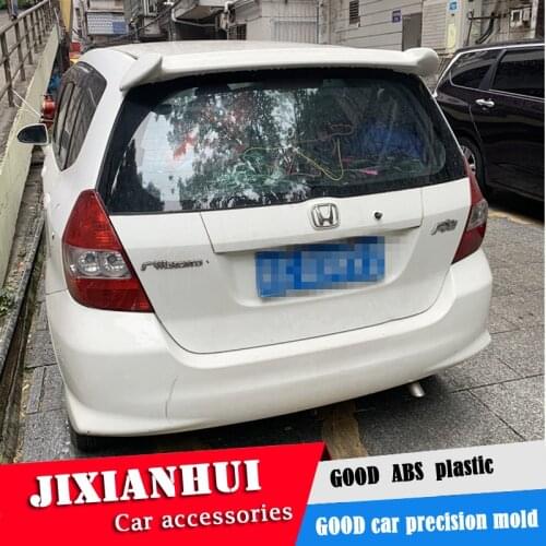 For Fit Spoiler 2004-2007 Honda Jazz Spoiler YYK ABS plastic Material Car Rear Wing Color Rear Spoiler
