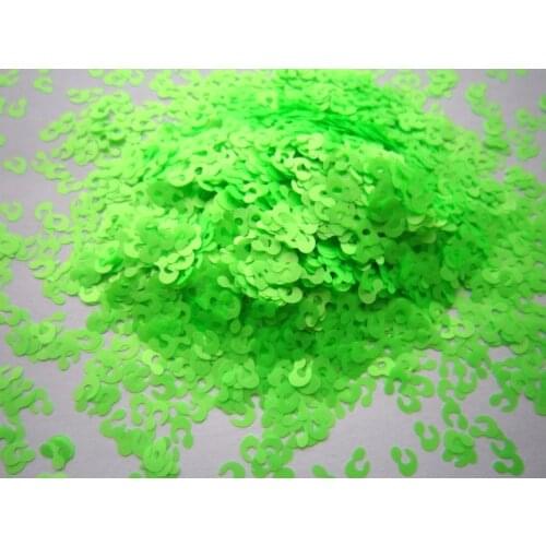 Solvent Resistant Glitter Matte Neon Green Glitter Leopard Spot 1/8" Nails Accessoires