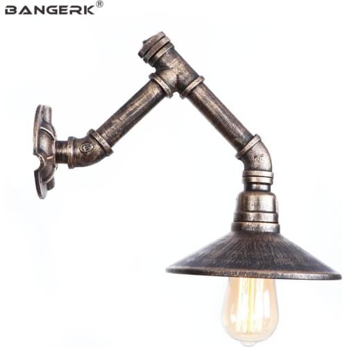 Loft Decor LED Wall Lamp Iron Antique Water Pipe Wall Lights Vintage Industrial Edison Wall Sconce Aisle Bedside Home Lighting