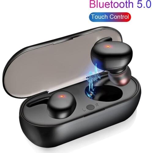 Wireless Blutooth 5.0 TWS Earphone Headset HiFi 3D Stereo Sound In-ear Touch Control Earbuds Headphone for All Smartphone