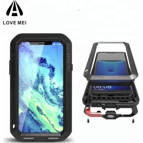 Love Mei Military Shockproof Rugged Protective Metal Case For iPhone X Case Yellow,For iPhone X Accessories Waterproof