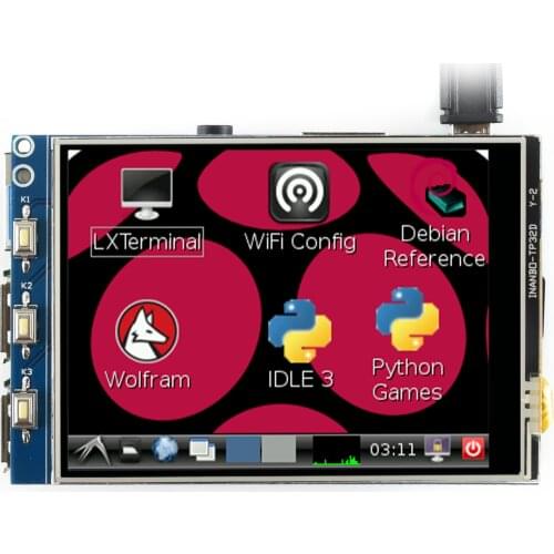 Waveshare 3.2inch RPi LCD (B) Raspberry Pi LCD Display Module 320*240 TFT Resistive Touch Screen Panel SPI Interface for All RPi