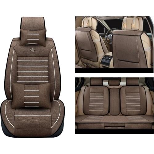 Xwsn linen seat covers for skoda karoq octavia 2 fabia superb 3 Quickly yeti spaceback joyste jeti car accessories