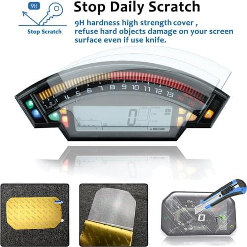 Motorcycle Instrument Cluster Scratch Protection Film Speedometer Screen Protector For Kawasaki Z1000 2014-2017