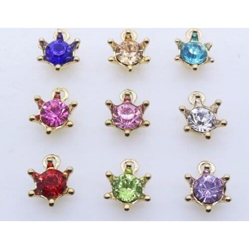 New 10pcs mix color 12X8mm Crystal Alloy Button Fashion Diy Hand Sewing Accessories Fashion Pendant Decorative