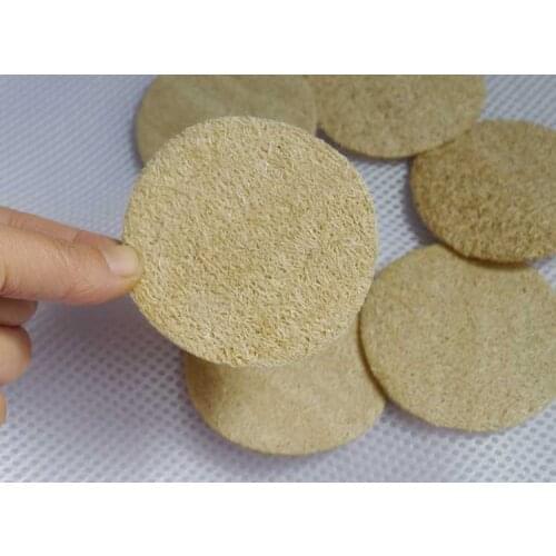 100pcs Natural Loofah Facial Pads Loofah Disc Makeup Remove Exfoliating Face Loofah Pad Small Size Luffa Loofa