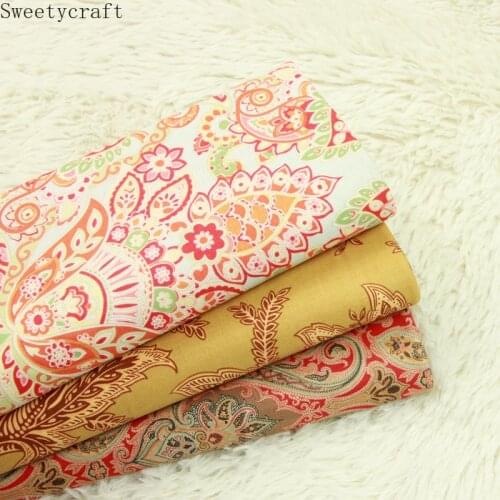 140x50cm Plain Cotton Fabric Leaves Printed Cloth Sewing Quilting Fabrics For Patchwork Needlework DIY Handmade Accessories