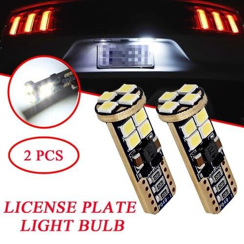 2PCS T10 3030 12-SMD 2825 194 LED License Plate Light Bulbs 6000K Bright White 6000K White