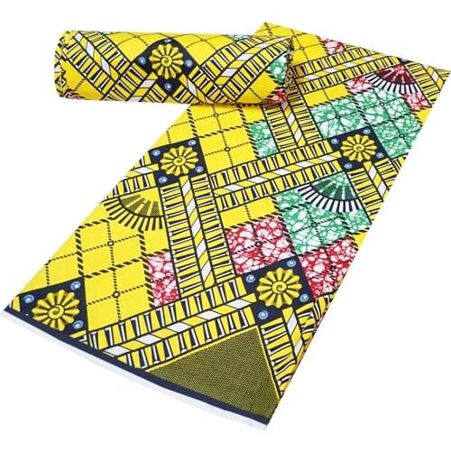 2021 African Wax Print Ankara Fabrics 100% Cotton Nigerian Style Patchwork Sewing Guaranteed Veritable Real Wax For Dresses