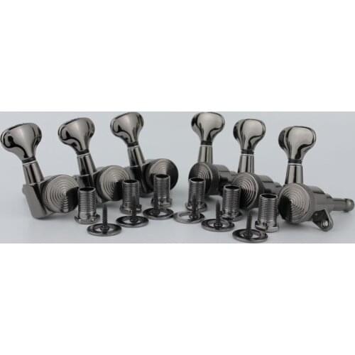 6 PCS Smoky Guitar Locking Tuners Lock String Tuning Key Pegs Machine Heads for Electric Guitars