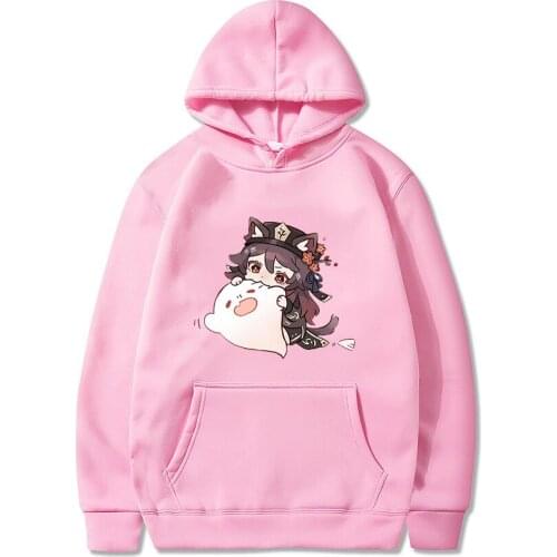 Genshin Impact Anime Hooded Sweatshirt Women Funny Cartoon Kawaii Hu Tao Graphic Harajuku Game Long Sleeve Casual Hoodies Male