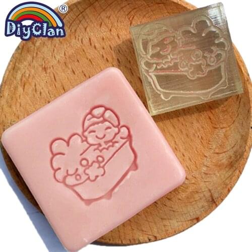Child bath soap stamp Acrylic crystal Transparent handmade soap seal Z0032XZ