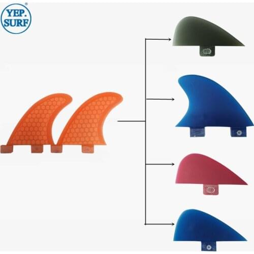 Orange color Surfboard FCS Fin GL with Knubster Centre Kneel Fin Honeycomb Fibreglass Surf Fin Quilhas Surf FCS Rear Fins