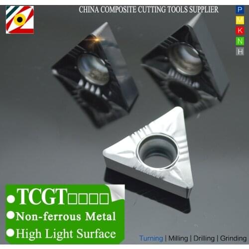 EDGEV CNC Carbide Inserts TCGT090202 TCGT110202 TCGT16T304 Lathe Cutter Internal Turning Tool Machining Aluminum Copper