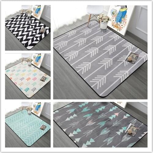 Geometric Gray Arrow Carpets For Living Room Home Decor Rug Bedroom Carpet Coffee Mat Table Floor Large Area Multi-size Rugs