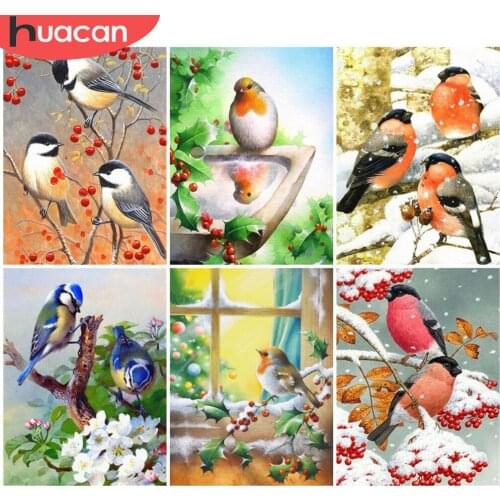 HUACAN 5D Diy Diamond Painting Bird Diamond Embroidery Animal Full Drill Picture Of Rhinestones Wall Art Home Decor