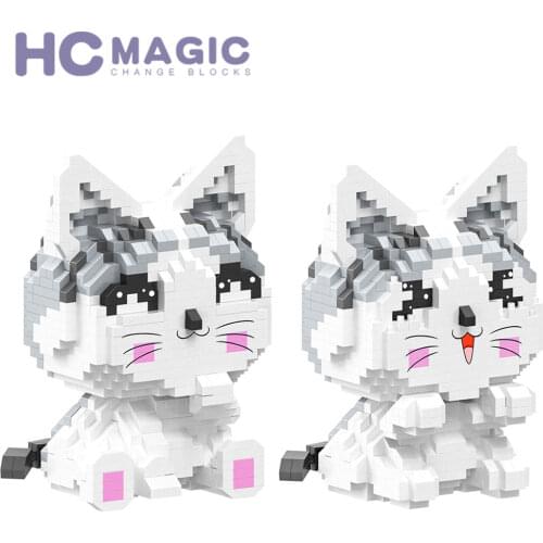 HC MAGIC Japan Sweet Cat Assembly Model Building Blocks Gift Building Blocks Children Diamond Blocks Early Education Toys Diy
