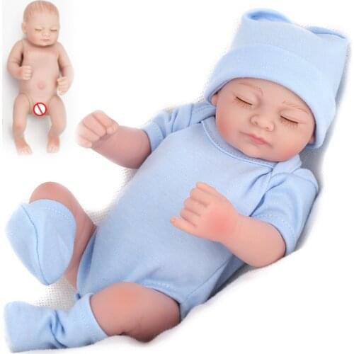 Cute Mini Reborn Baby Dolls Kids Bath Playmate 10 Inch 25cm Girl Style Play Toys Alive Bebe Menino Toddler Child Birthday Gifts