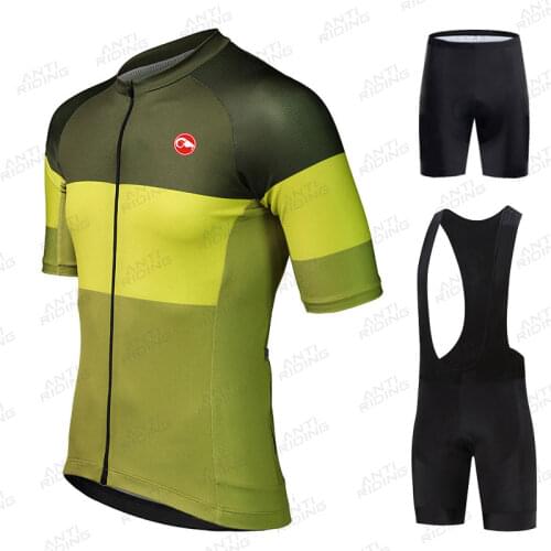 Mens Cycling Jersey 2021 Summer Cycling Clothing Quick Drying Set Racing Sport MTB Bicycle Jerseys Bike Uniform Ropa De Hombre