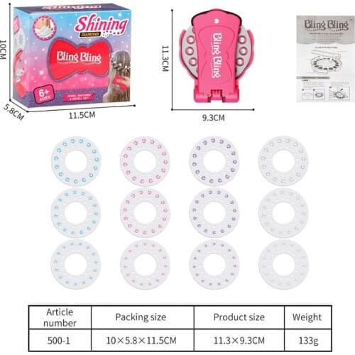 New Gems Blingers Deluxe Set Girls beauty Toys Pretend Play Jewel Set DIY Girls Hair Styling Tool Diamond Sticker Toys Gifts