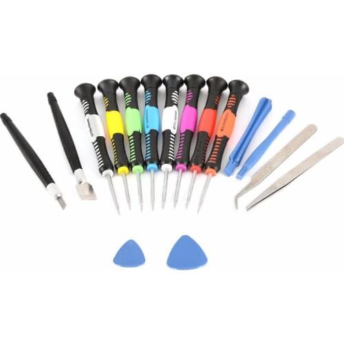 16 in 1 Practical Professional Screwdrivers Set Kit Opening Repair Tools With Tweezer Scraper For iPhone 5 6 6s Plus Smartphone