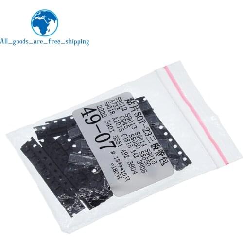 Transistor Assorted Kit (SOT-23) 18kinds*10pcs=180pcs 2N2222 S9013 S9014 S9015 S9018 S8050 S8550 5551 5401 2N3904 2N3906 C1815