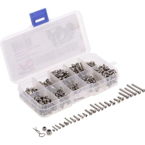 RC Screws Stainless Steel Screws Kit for Traxxa 1/10 RC Car Off-road Crawler
