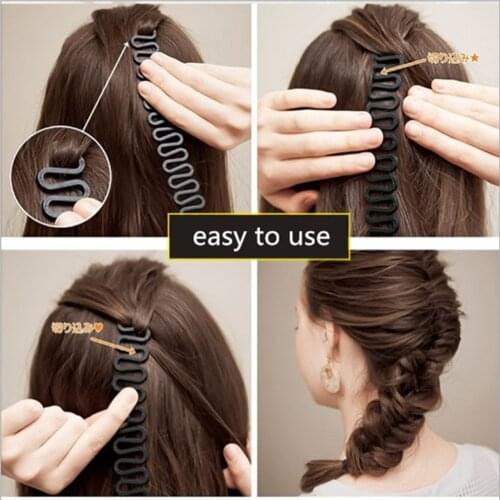 New Fashion Design Female Hair Styling Clip Stick Bun Maker Braid Tool Hair Beauty Make Up Accessories For Women Lady
