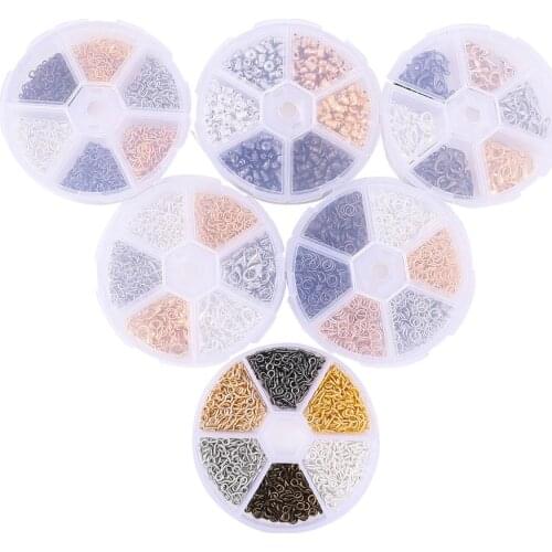 Alloy Open Jump Rings Multisize Mixed Split Rings Lobster Clasp Tail Chain For DIY Jewelry Making Findings Accessories Set