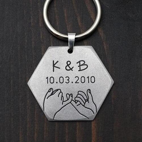 Personalized Keychain,Custom Keychain,Engraved Keychain,Couples Keychain,Girlfriend Gift,Valentines Gift