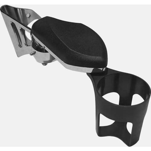 Passenger Armrests Comfortable Swing-Out with Cup Holder for Harley Models Touring and Tri Glide 2014-2020